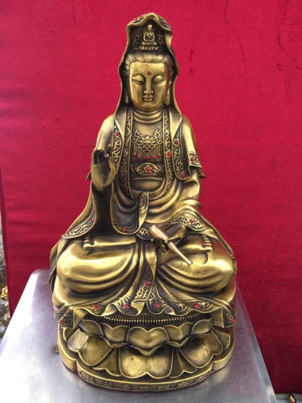 Tượng Phật Quan Âm Bồ Tát cao 38cm mã T04